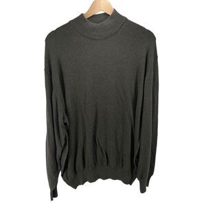 Pronto Uomo Firenze Mens Sweater Pullover Long Sleeve Knit olive green XL 54